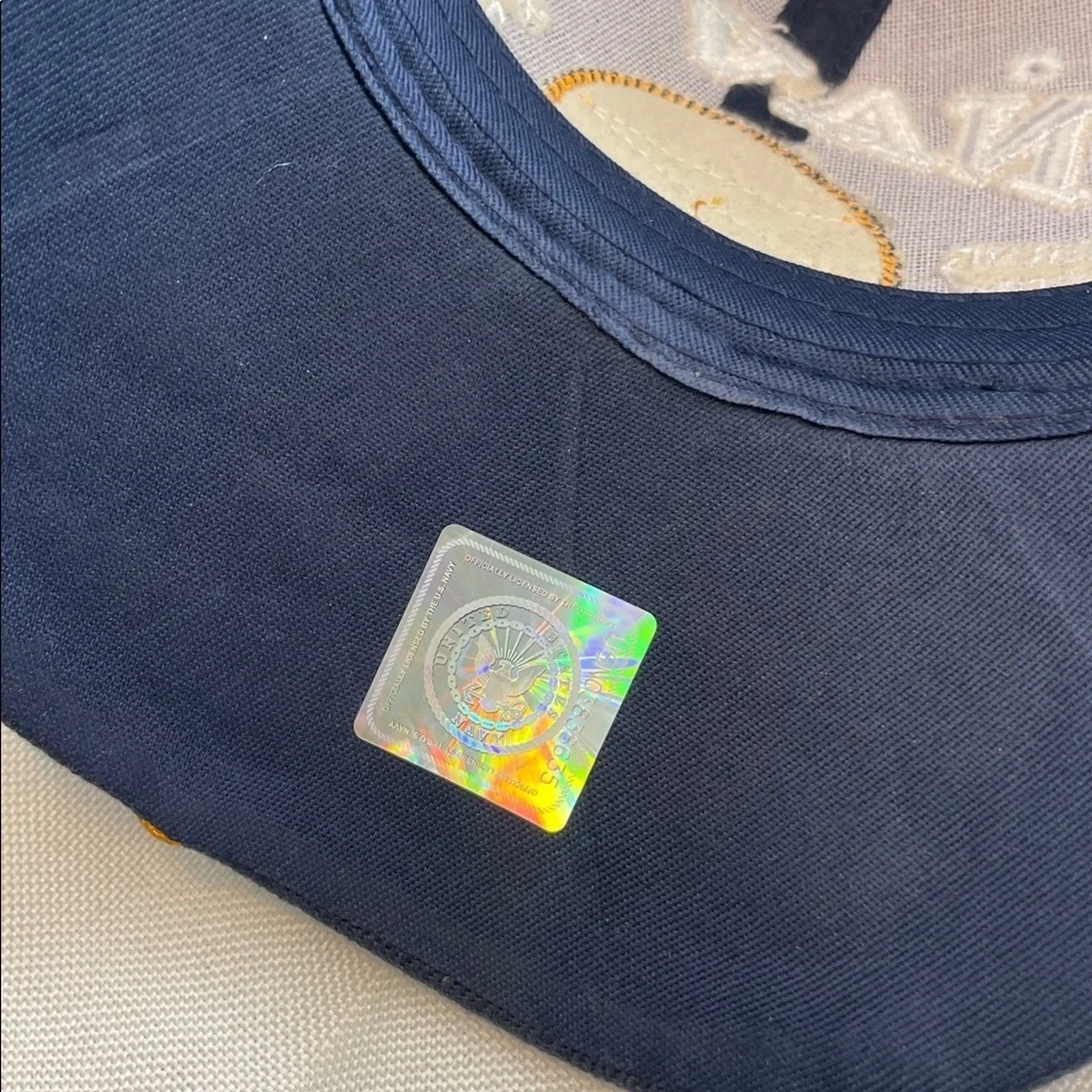 Navy Embroidered Cap
